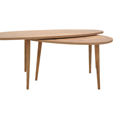 Τραπέζι Σαλονιού Monty 2 Τεμ. σε Oak Απόχρωση 116x46x46