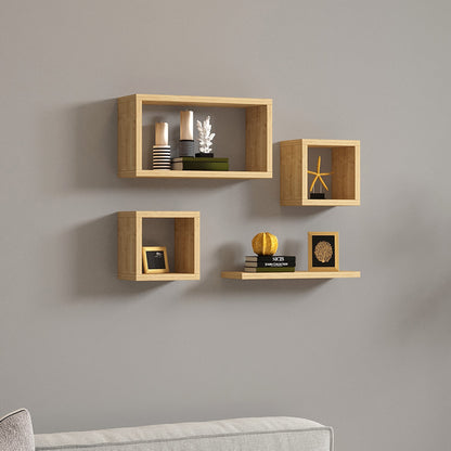 Ραφιέρα Babine Μελαμίνη σε Oak Απόχρωση 84x15x44