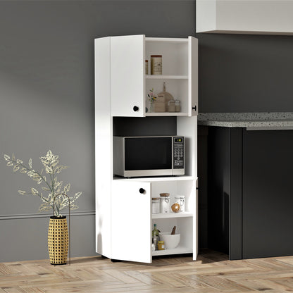 Ντουλάπα Κουζίνας Guzel σε Λευκή Απόχρωση 60x31.4x140