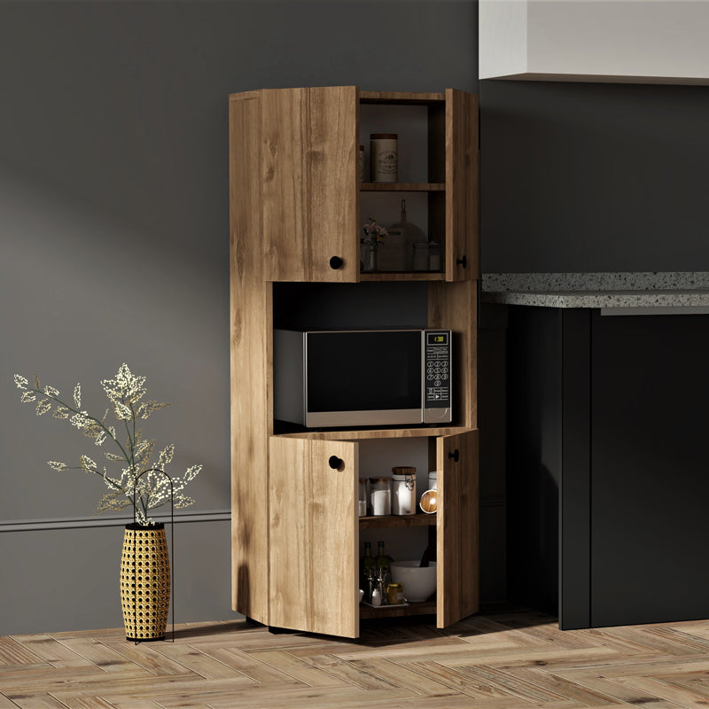 Ντουλάπα Κουζίνας Guzel σε Καρυδί Απόχρωση 60x31.4x140