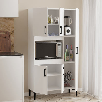 Ντουλάπα Κουζίνας Defne σε Λευκή Απόχρωση 89x37.5x160