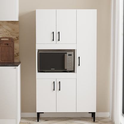 Ντουλάπα Κουζίνας Defne σε Λευκή Απόχρωση 89x37.5x160