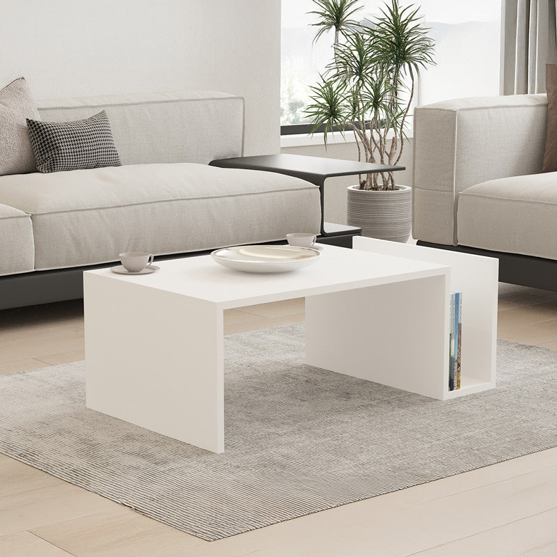 Τραπέζι Σαλονιού Poko σε Λευκή Απόχρωση 86.8x50x32,4