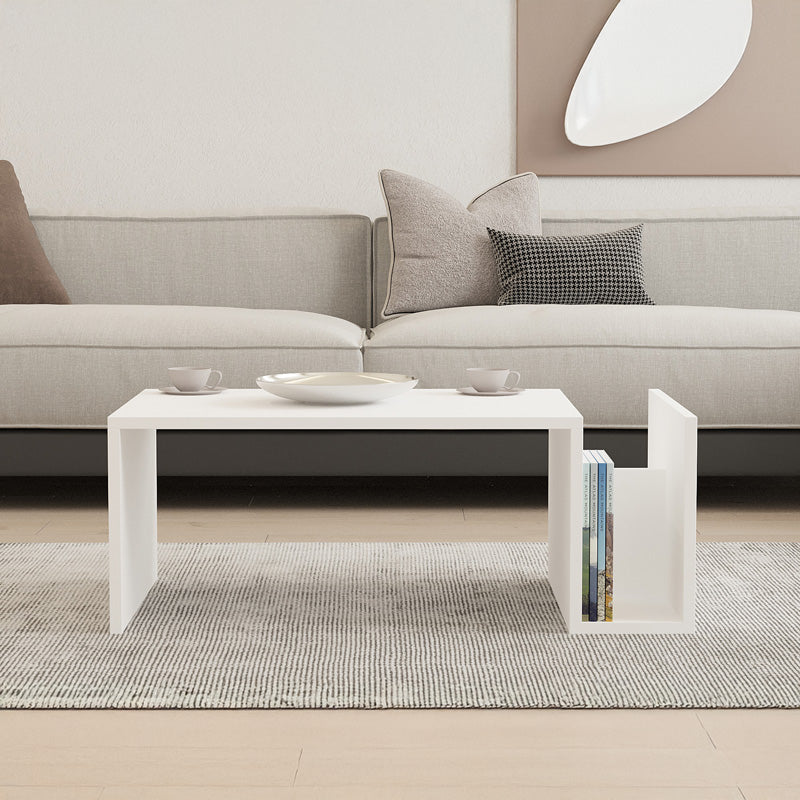 Τραπέζι Σαλονιού Poko σε Λευκή Απόχρωση 86.8x50x32,4