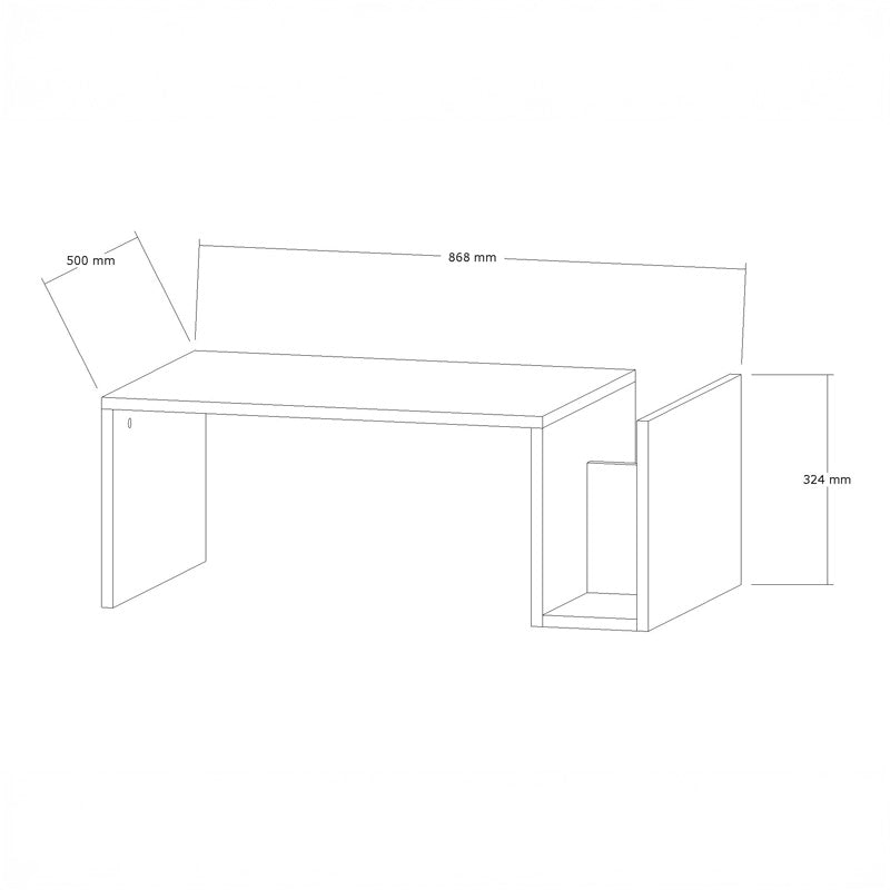 Τραπέζι Σαλονιού Poko σε Λευκή Απόχρωση 86.8x50x32,4
