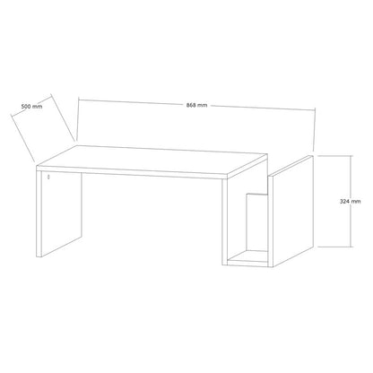 Τραπέζι Σαλονιού Poko σε Όψη Τραβερτίνας 86.8x50x32,4