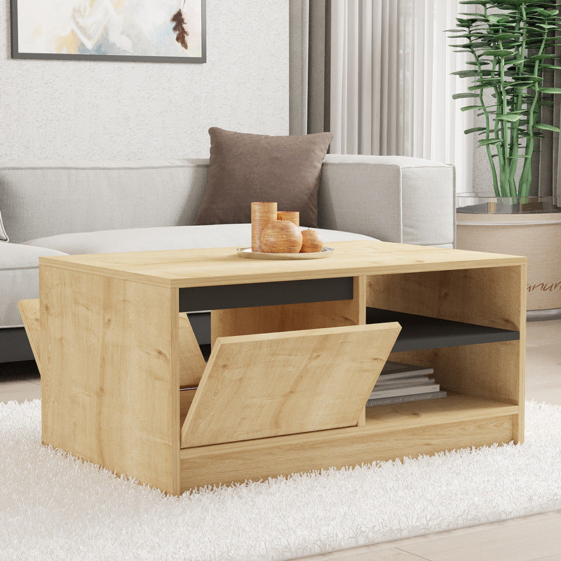 Τραπέζι Σαλονιού Narli σε Oak Απόχρωση 90x60x45