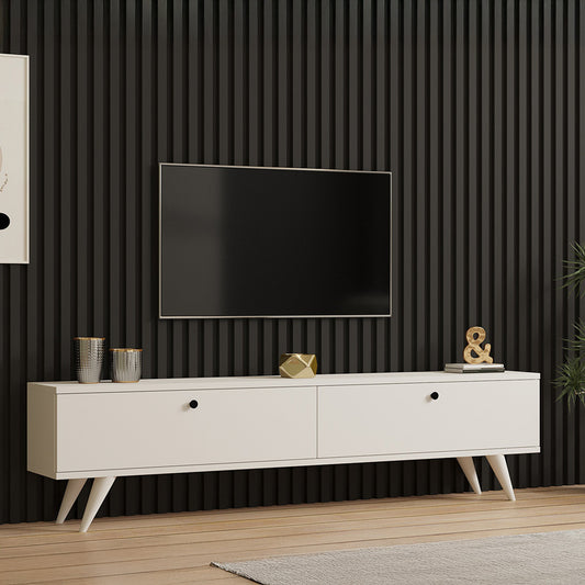 Έπιπλο Τηλεόρασης Jate σε Λευκή Απόχρωση 160x25x40