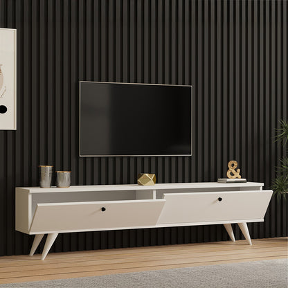 Έπιπλο Τηλεόρασης Jate σε Λευκή Απόχρωση 160x25x40