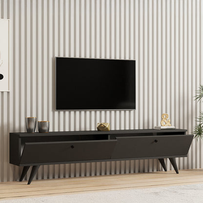 Έπιπλο Τηλεόρασης Jate σε Ανθρακί Απόχρωση 160x25x40