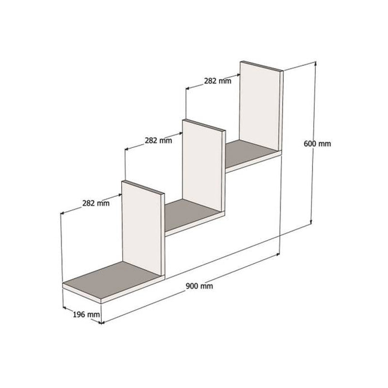 Ραφιέρα Τοίχου Mauer σε Ανθρακί Απόχρωση 90x19,6x60