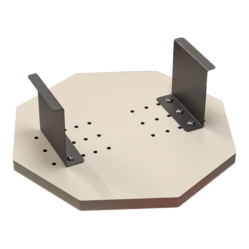 Βοηθητικό Τραπεζάκι Linea σε Απόχρωση Κρέμα με Μαύρα Μεταλλικά Πόδια Φ34x10