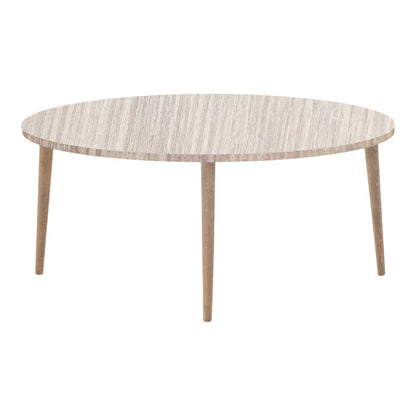 Τραπέζι Σαλονιού Barton Επιφάνεια σε Φυσική Απόχρωση με Καρυδί Πόδι 90x45x40