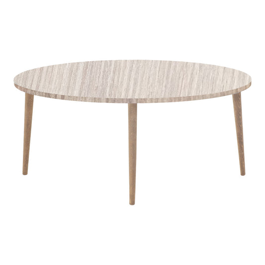 Τραπέζι Σαλονιού Barton Επιφάνεια σε Φυσική Απόχρωση με Καρυδί Πόδι 90x45x40