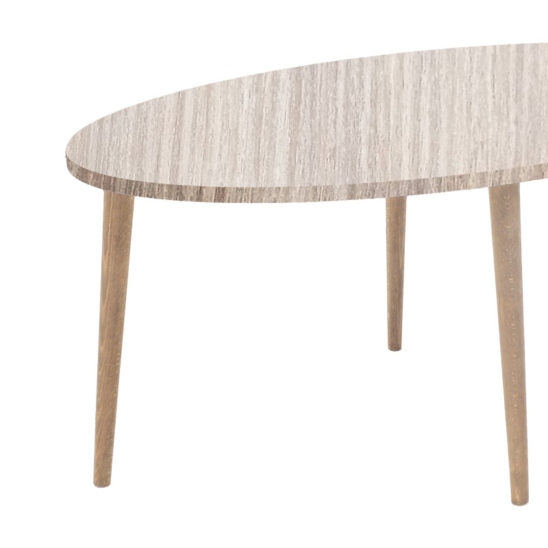 Τραπέζι Σαλονιού Barton Επιφάνεια σε Φυσική Απόχρωση με Καρυδί Πόδι 90x45x40