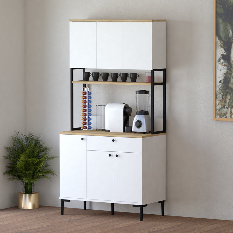 Ντουλάπια Κουζίνας Lenner Λευκό-Sonoma 90x45x184