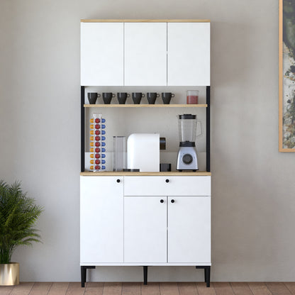 Ντουλάπια Κουζίνας Lenner Λευκό-Sonoma 90x45x184