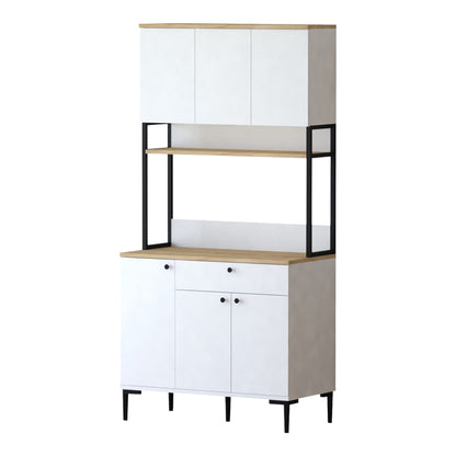 Ντουλάπια Κουζίνας Lenner Λευκό-Sonoma 90x45x184
