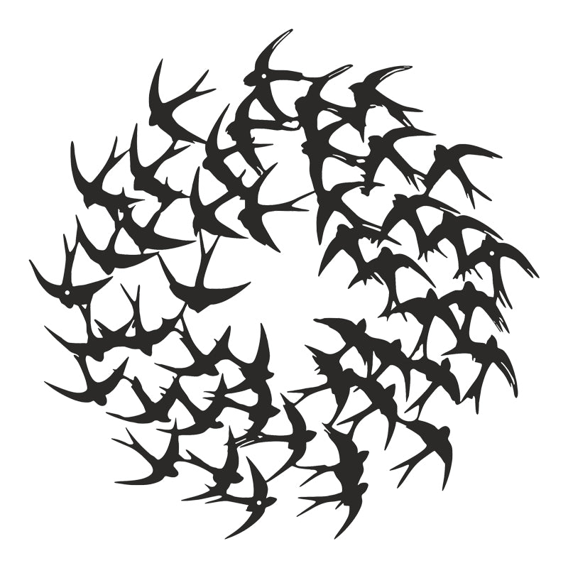 Διακοσμητικό Τοίχου Swarm Μαύρο Μεταλλικό Φ50x0,15