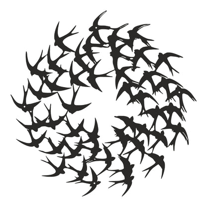 Διακοσμητικό Τοίχου Swarm Μαύρο Μεταλλικό Φ50x0,15