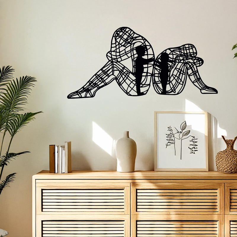 Διακοσμητικό Τοίχου Innero Μαύρο Μεταλλικό 50x0,15x25