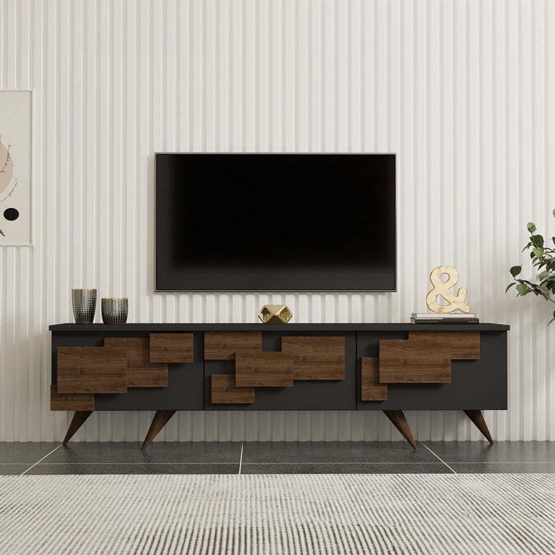 Έπιπλο Τηλεόρασης Trida Καρυδί με Ανθρακί 160x35x45