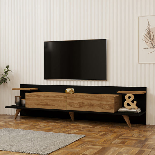 Έπιπλο Τηλεόρασης Astry Oak με Ανθρακί 180x36,8x45