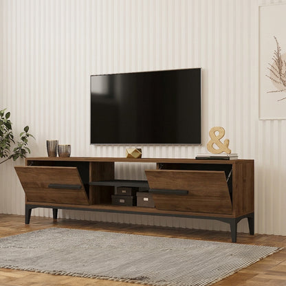 Έπιπλο Τηλεόρασης Eslem Καρυδί με Ανθρακί 160x34,6x48,1
