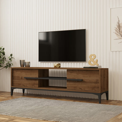Έπιπλο Τηλεόρασης Eslem Καρυδί με Ανθρακί 160x34,6x48,1
