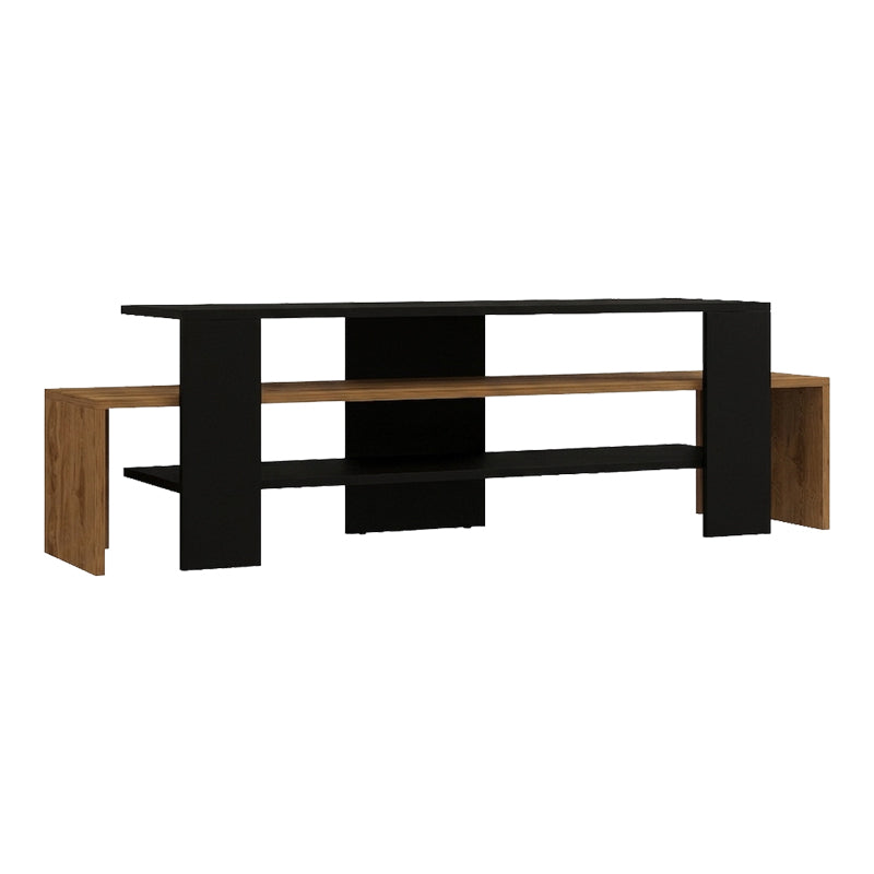 Έπιπλο Τηλεόρασης Lenour Sonoma με Μαύρο 150x35x45