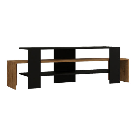 Έπιπλο Τηλεόρασης Lenour Sonoma με Μαύρο 150x35x45