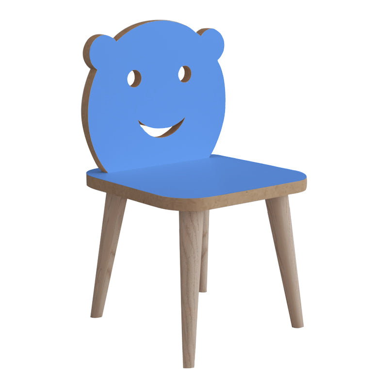 Jerry Children's Chair Blue with Natural 30x30x52
