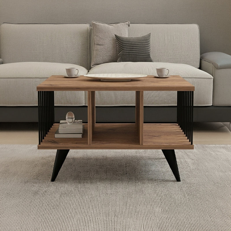 Τραπέζι Σαλονιού Pena Sonoma με Μαύρο 90x60x39,5