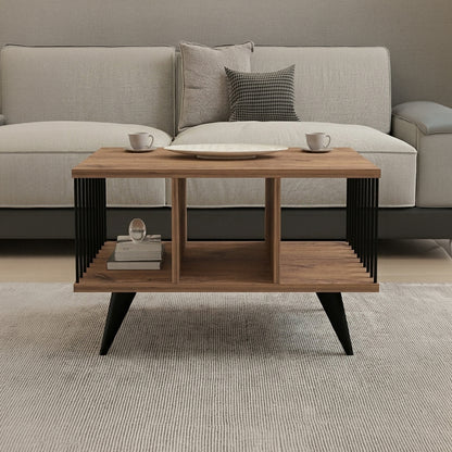 Τραπέζι Σαλονιού Pena Sonoma με Μαύρο 90x60x39,5