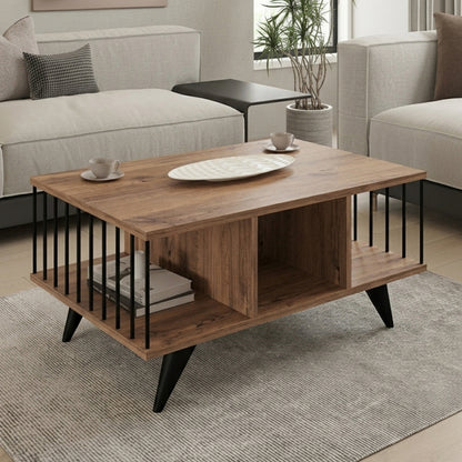 Τραπέζι Σαλονιού Pena Sonoma με Μαύρο 90x60x39,5
