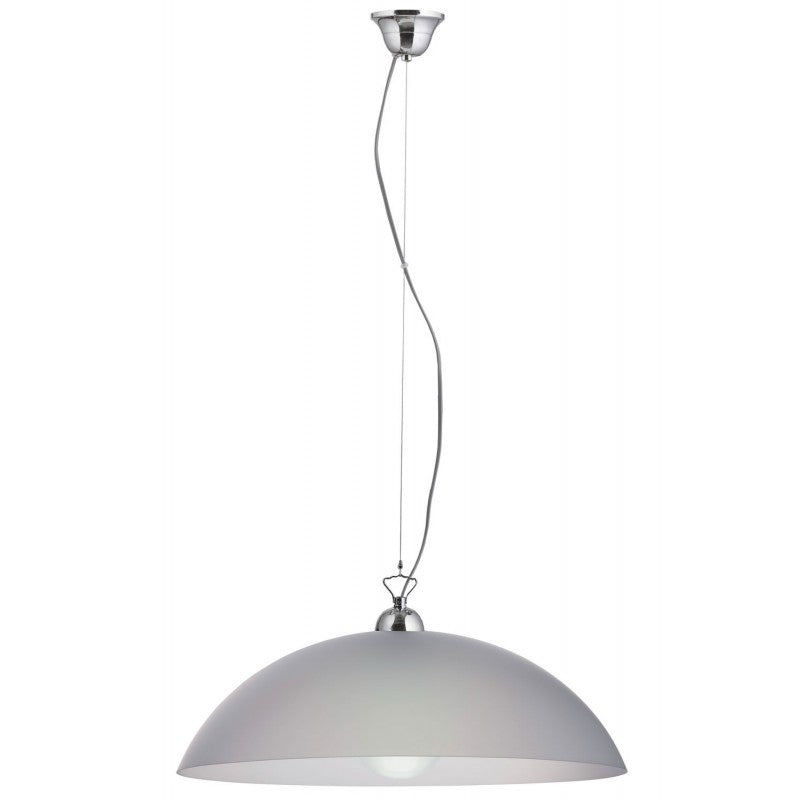 Φωτιστικό Μονόφωτο Plexiglass Λευκό Σατινέ Ε27 Φ40εκ