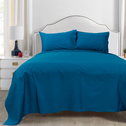 Σετ Σεντόνια King Size με Λάστιχο 4 Seasons Art 12000 260x270εκ Πετρόλ