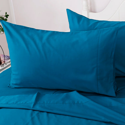 Σετ Σεντόνια King Size με Λάστιχο 4 Seasons Art 12000 260x270εκ Πετρόλ