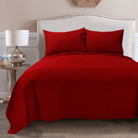 Σετ Σεντόνια Υπέρδιπλα με Λάστιχο 4 Seasons Art 12000 240x270εκ Κόκκινο