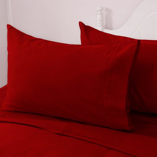 Σετ Σεντόνια Υπέρδιπλα με Λάστιχο 4 Seasons Art 12000 240x270εκ Κόκκινο