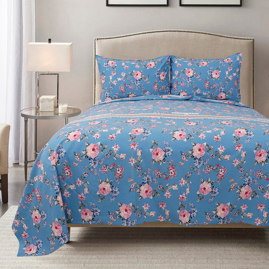Σετ Σεντόνια Cotton Brushed Υπέρδιπλα Sheraton Art 12003 230x260εκ Εμπριμέ