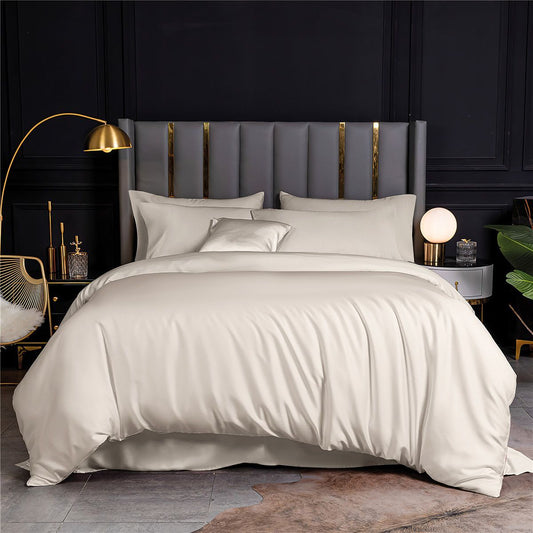 Σετ Σεντόνια Υπέρδιπλα με Λάστιχο Bamboo 300tc Art 12052 Miss Beauty 170x200+35εκ Μπεζ