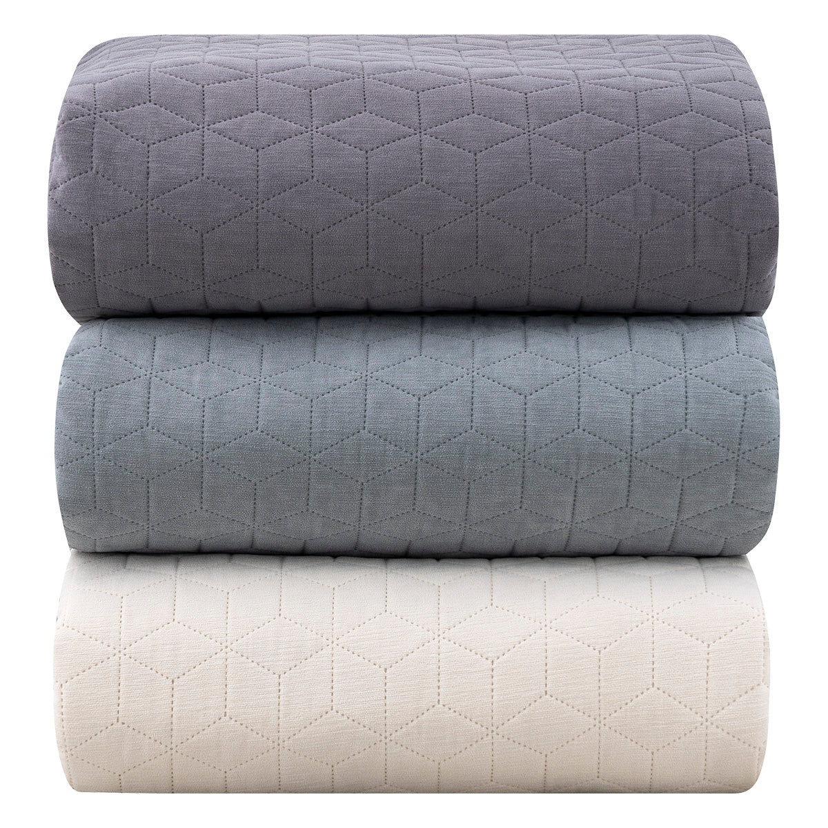 Κουβερλί Υπέρδιπλο Trivial Art 12100 σε 3 Αποχρώσεις 230x260εκ Γκρι