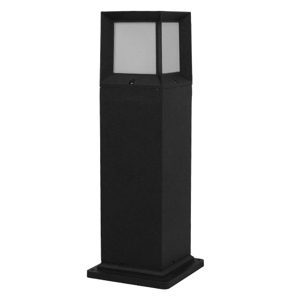 PALASO 12143 Φωτιστικό Κολωνάκι Κήπου με Ντουί 1 x E27 90° AC 220-240V Αδιάβροχο IP65 - Γκρι Ανθρακί - Μ15 x Π15 x Υ58cm
