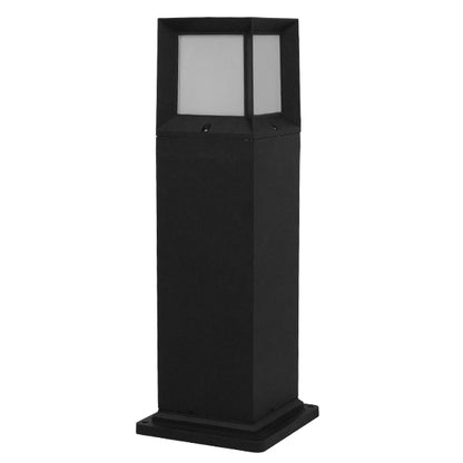 PALASO 12143 Φωτιστικό Κολωνάκι Κήπου με Ντουί 1 x E27 90° AC 220-240V Αδιάβροχο IP65 - Γκρι Ανθρακί - Μ15 x Π15 x Υ58cm