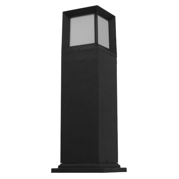 PALASO 12143 Φωτιστικό Κολωνάκι Κήπου με Ντουί 1 x E27 90° AC 220-240V Αδιάβροχο IP65 - Γκρι Ανθρακί - Μ15 x Π15 x Υ58cm