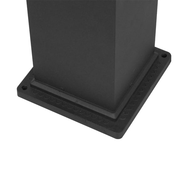 PALASO 12143 Φωτιστικό Κολωνάκι Κήπου με Ντουί 1 x E27 90° AC 220-240V Αδιάβροχο IP65 - Γκρι Ανθρακί - Μ15 x Π15 x Υ58cm