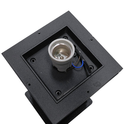 PALASO 12143 Φωτιστικό Κολωνάκι Κήπου με Ντουί 1 x E27 90° AC 220-240V Αδιάβροχο IP65 - Γκρι Ανθρακί - Μ15 x Π15 x Υ58cm
