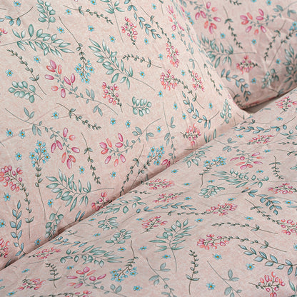 Σετ Σεντόνια Υπέρδιπλα με Λάστιχο Cousine Art 12180 165x200+30εκ Σομόν