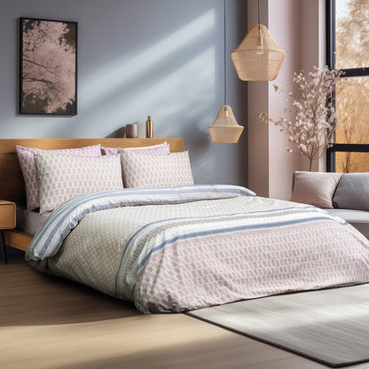 Σετ Παπλωματοθήκη Υπέρδιπλη Bermudas Art 12185 230x250εκ Μπεζ